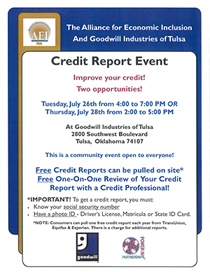 Credit Report Event at Goodwill Tulsa 